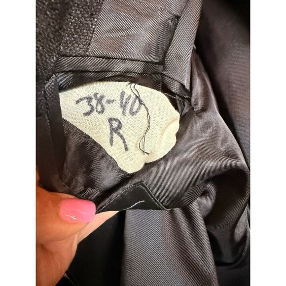 Vintage Egan Von Furstenberg Sz 38-40 R 100% Pure Silk Blazer Preppy Classic - Picture 6 of 13